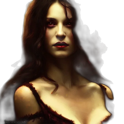 face, dress, fantasy art, photorealistic transparent PNG cut-out