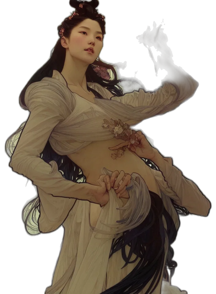 staff, dress, dragon, jacket transparent PNG cut-out