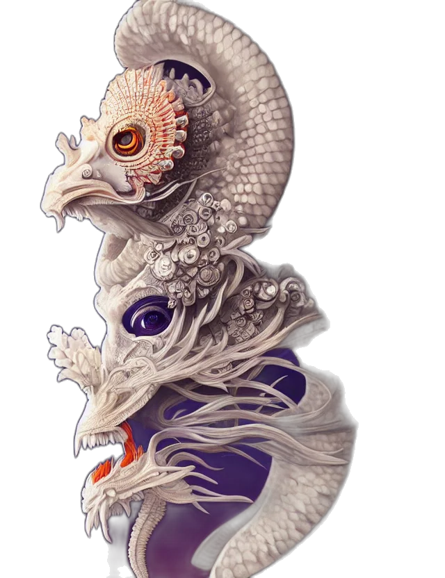 creature, dragon, jewelry, mask transparent PNG cut-out