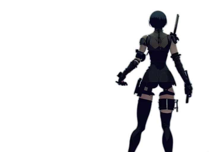 weapon, sword, staff, robot transparent PNG cut-out