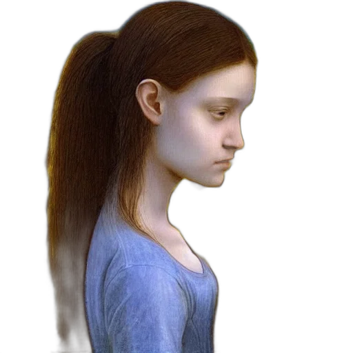 hair, face, jewelry, staff transparent PNG cut-out