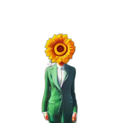 flower, jacket, mask, dress transparent PNG cut-out
