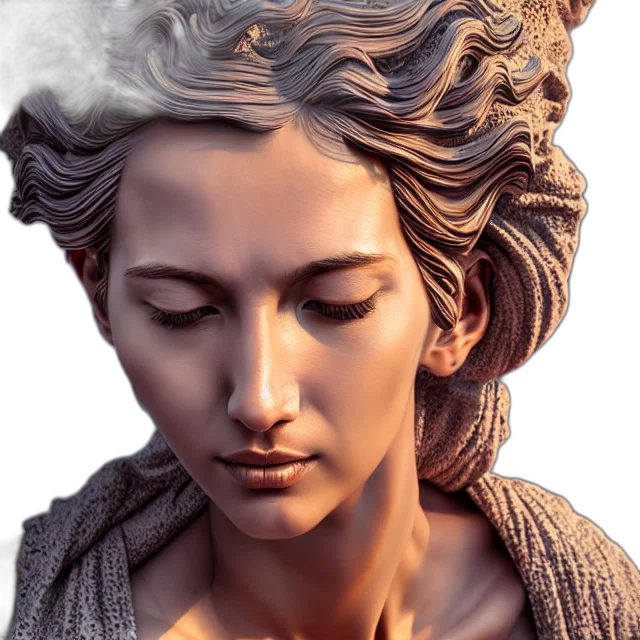 face, crown, jewelry, 3d render transparent PNG cut-out