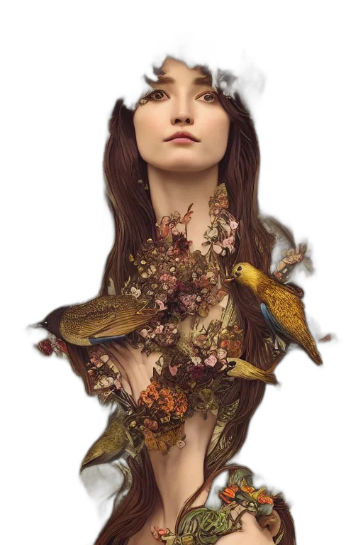 dress, crown, face, jewelry transparent PNG cut-out
