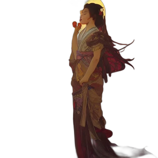 staff, dress, dragon, concept art transparent PNG cut-out