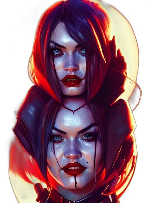 face, comic book art, concept art, fantasy art transparent PNG cut-out