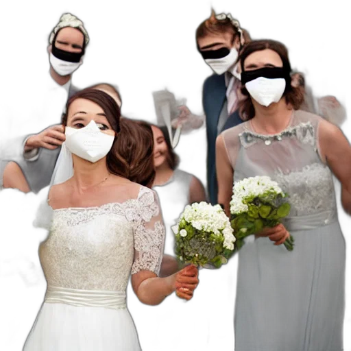 mask, wedding, paper, bags transparent PNG cut-out