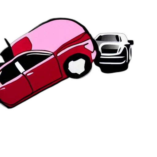 car, concept art, pixel art, 3d render transparent PNG cut-out