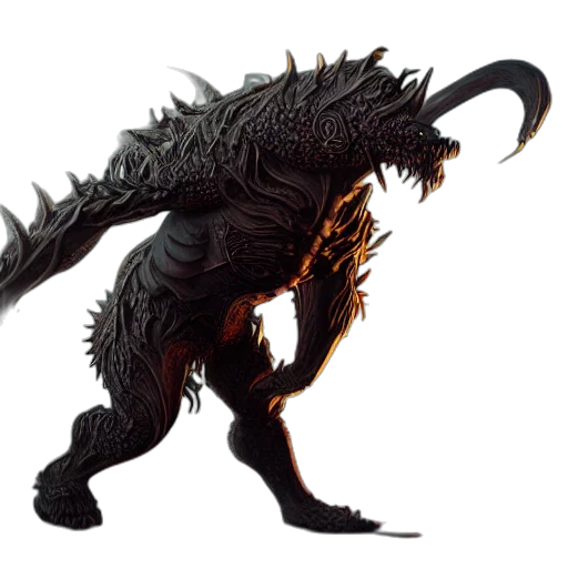 creature, dragon, animal, staff transparent PNG cut-out
