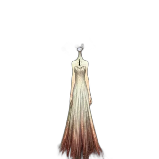 dress, hair, staff, jewelry transparent PNG cut-out