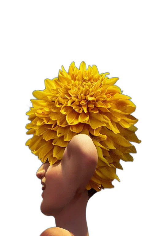 flower, crown, face, hair transparent PNG cut-out