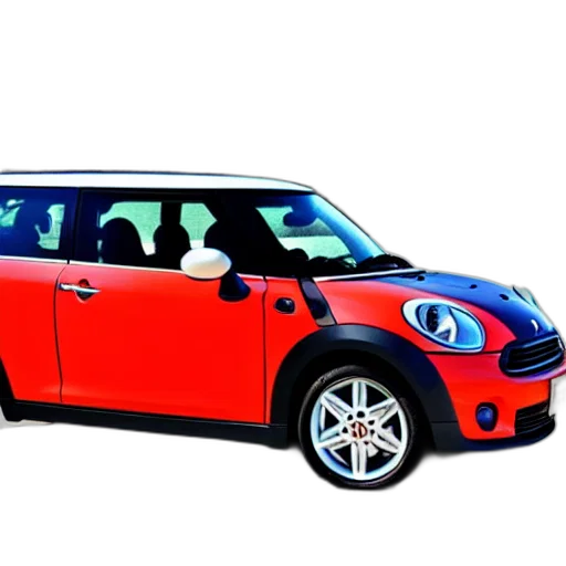 car, 3d render, photorealistic, mini transparent PNG cut-out