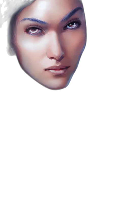face, mask, robot, hair transparent PNG cut-out
