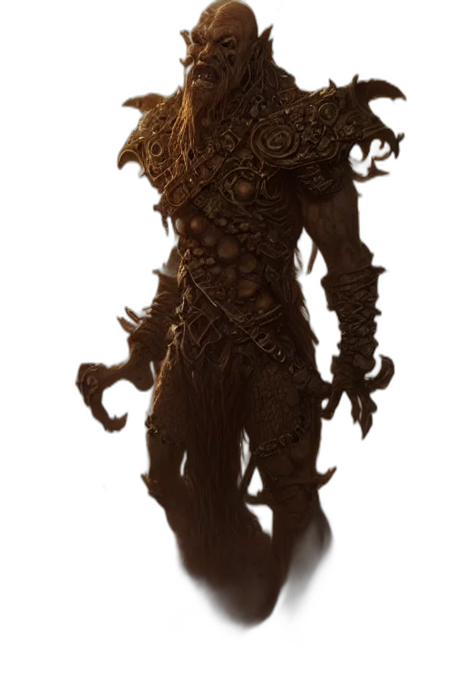 creature, mask, dragon, staff transparent PNG cut-out