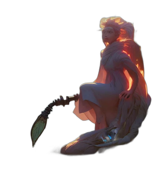 staff, sword, weapon, creature transparent PNG cut-out