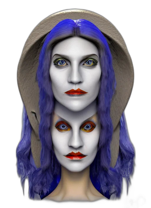 mask, face, fantasy art, photorealistic transparent PNG cut-out