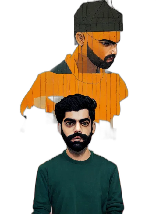 face, mask, staff, jacket transparent PNG cut-out