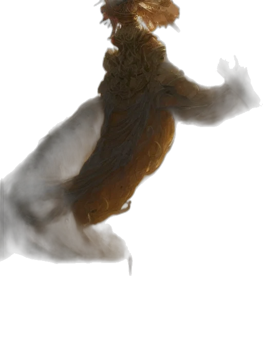 hair, creature, staff, dragon transparent PNG cut-out