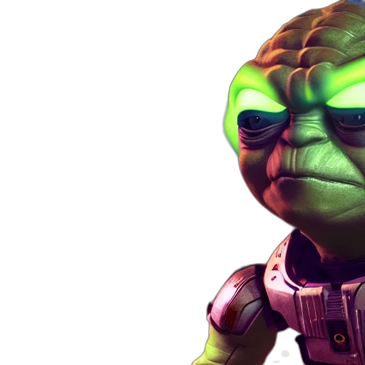 robot, face, staff, 3d render transparent PNG cut-out