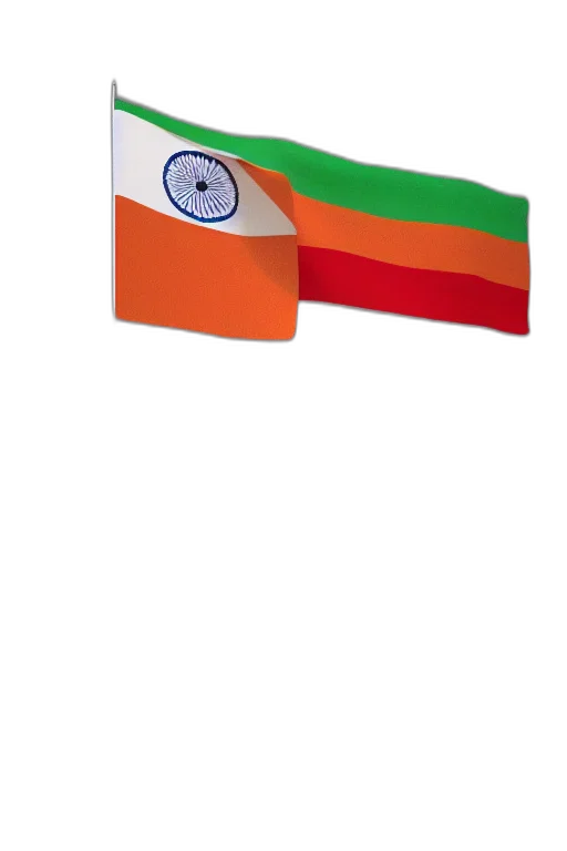 indian, flag, castle, volumetric transparent PNG cut-out
