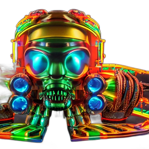 robot, mask, 3d render, concept art transparent PNG cut-out
