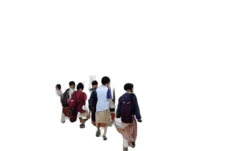 staff, umbrella, jacket, 3d render transparent PNG cut-out