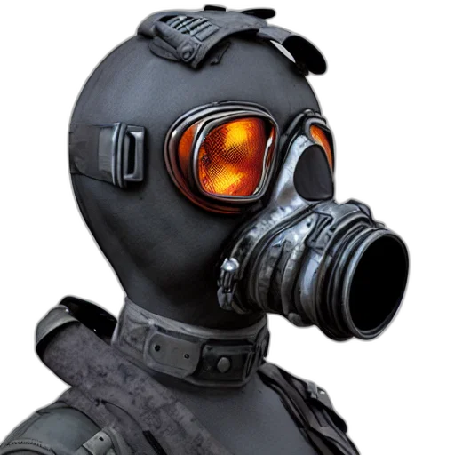 mask, robot, face, jacket transparent PNG cut-out