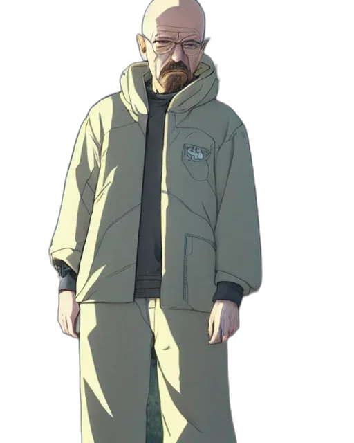jacket, staff, face, creature transparent PNG cut-out