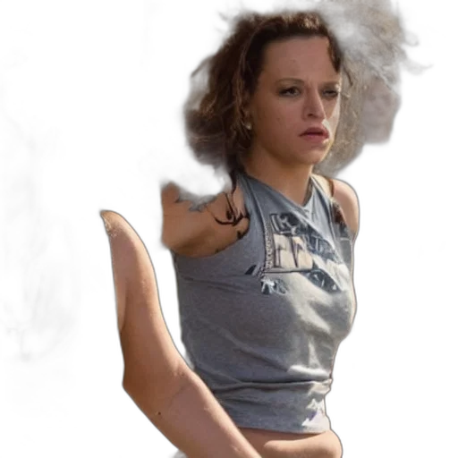 hair, staff, robot, dress transparent PNG cut-out