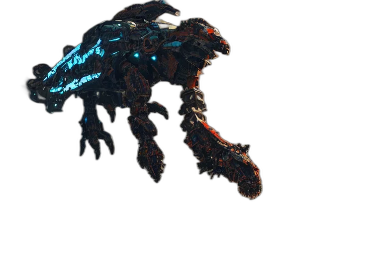 dragon, creature, robot, weapon transparent PNG cut-out