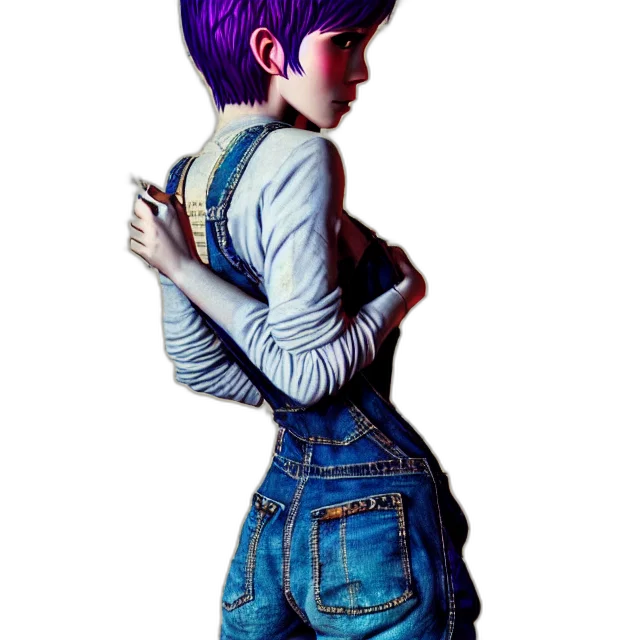 jacket, dress, robot, hair transparent PNG cut-out