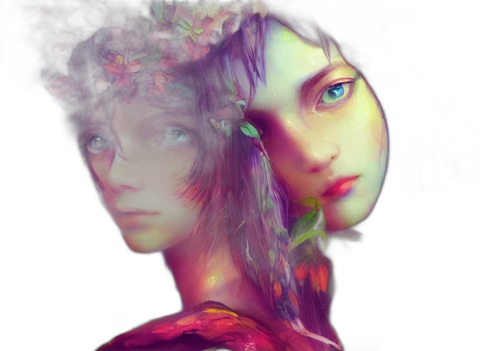 face, mask, robot, photorealistic transparent PNG cut-out