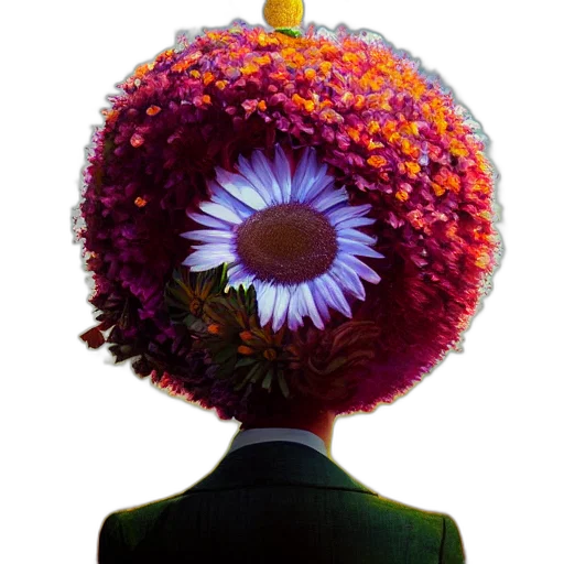 hat, crown, flower, hair transparent PNG cut-out