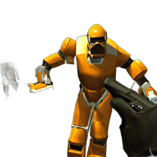 robot, staff, weapon, concept art transparent PNG cut-out