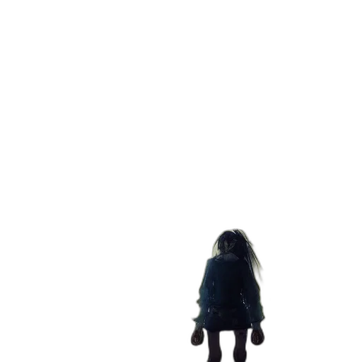 creature, jacket, hair, dress transparent PNG cut-out
