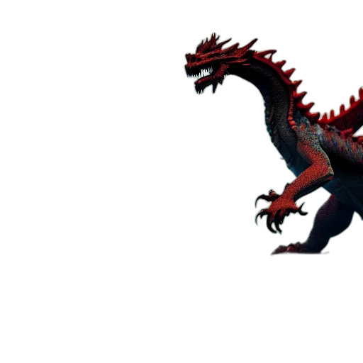 dragon, creature, animal, staff transparent PNG cut-out