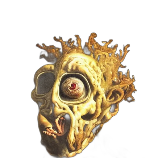 mask, crown, face, creature transparent PNG cut-out