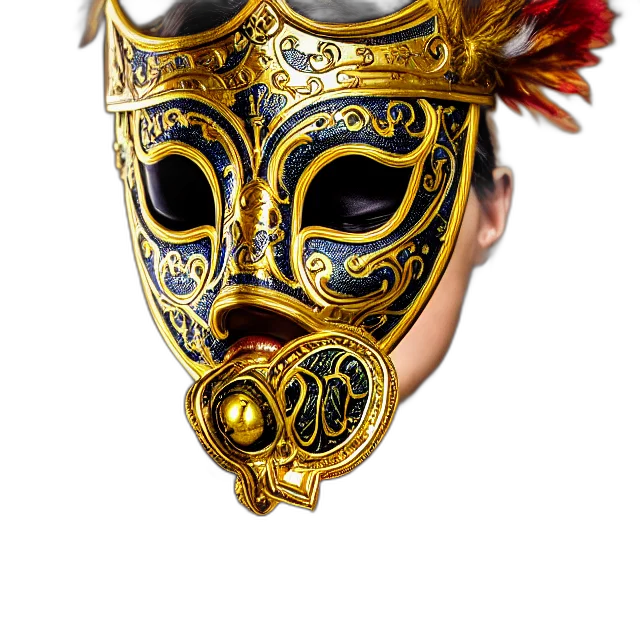 mask, face, crown, jewelry transparent PNG cut-out