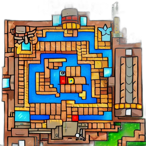 building, robot, pixel art, concept art transparent PNG cut-out