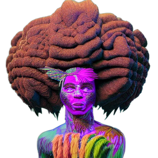 face, creature, mask, hair transparent PNG cut-out