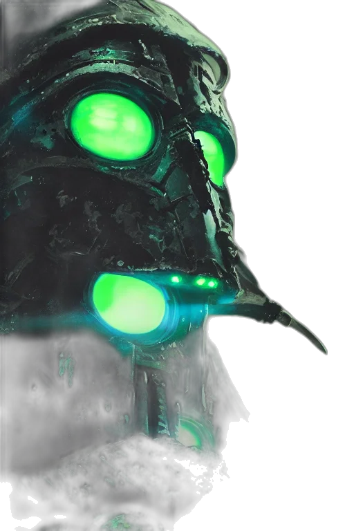 robot, mask, face, creature transparent PNG cut-out