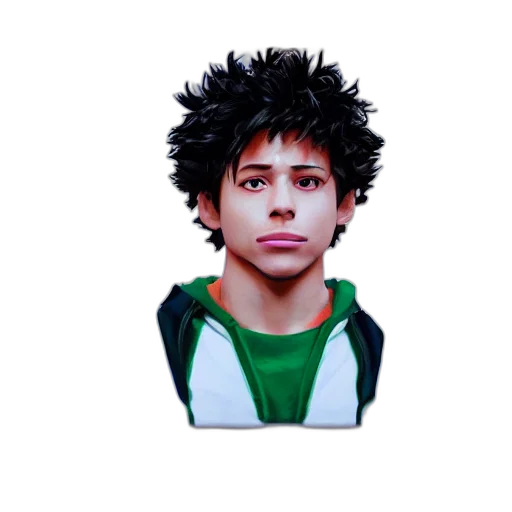 face, hair, jacket, mask transparent PNG cut-out