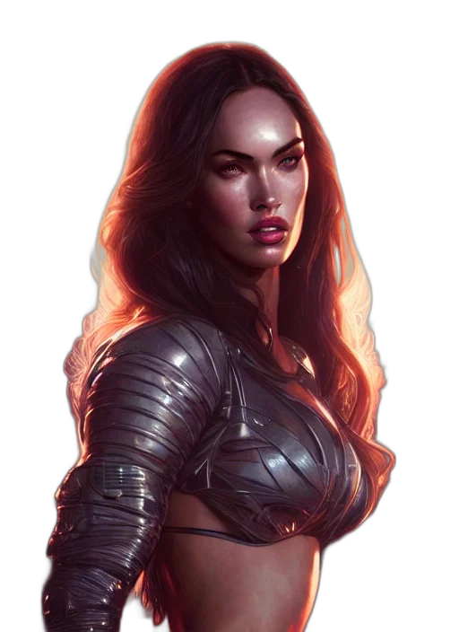 face, fantasy art, concept art, comic book art transparent PNG cut-out