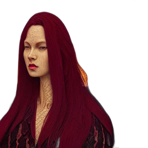 hair, face, 3d render, photorealistic transparent PNG cut-out