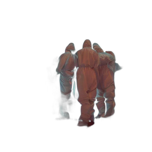 jacket, staff, robot, creature transparent PNG cut-out