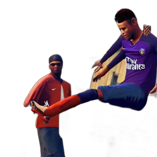 concept art, 3d render, pixel art, neymar transparent PNG cut-out