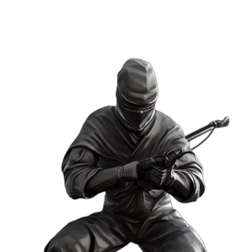 weapon, jacket, staff, mask transparent PNG cut-out