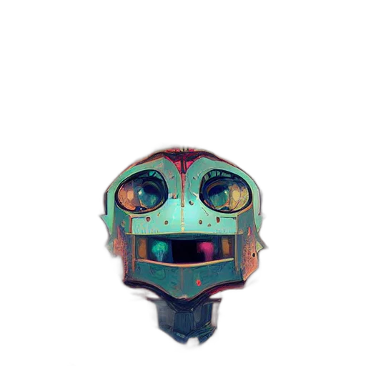 mask, robot, face, creature transparent PNG cut-out