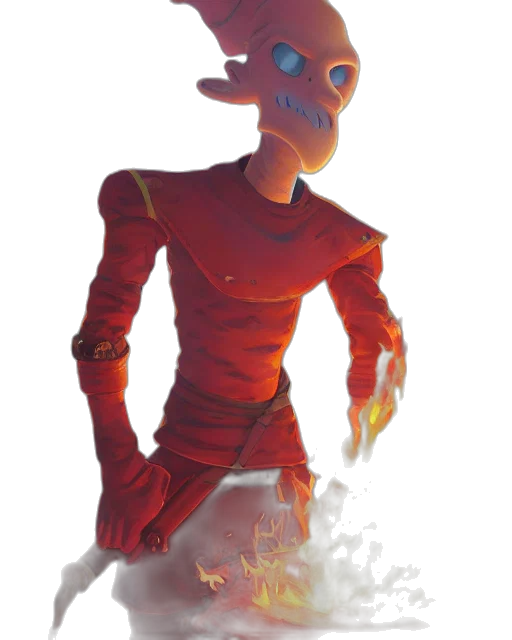 robot, mask, creature, staff transparent PNG cut-out