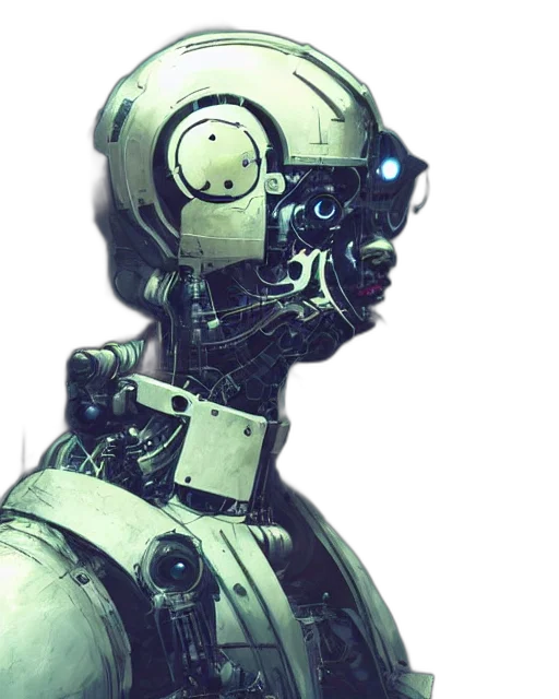 robot, face, mask, cyberpunk transparent PNG cut-out